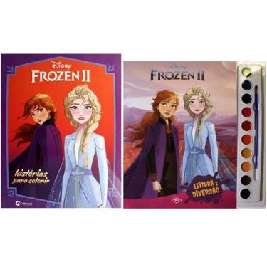 Imagem de Kit de livros infantis: coleção disney aquarela frozen 2 + Frozen 2 hi
