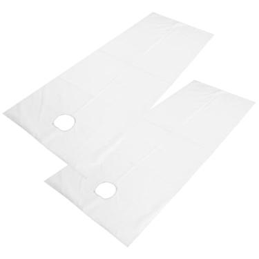 Imagem de Naroote Lençol de Cama para Salão de Beleza, Respirável, à Prova D'água, Spa, Massagem, Cobertura de Mesa para Salão de Beleza, 2 Peças de Poliéster, 78,7 X 29,5 Polegadas (Branco)