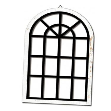 Imagem de Ｂｅｓｇａ Espelho com janela arqueada, espelho em arco com moldura de janela, espelhos de parede decorativos para banheiro, Preto