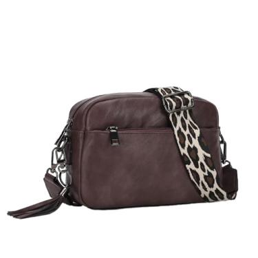 Imagem de KL928 Bolsa transversal pequena para mulheres, bolsa de couro sintético macio para celular, alça ajustável, bolsa carteira, Roxo (berry Purple