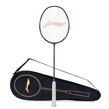 Imagem de Li-Ning Raquete de badminton G-Force X5 de fibra de carbono com cobertura total gratuita (82 gramas, 12,7 kg) (cinza frio:: branco)