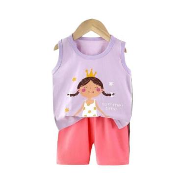 Imagem de Conjunto De Roupa Infantil De Verão Para Meninos E Meninas, Colete De 
