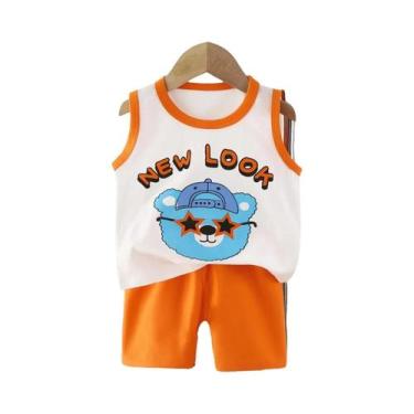Imagem de Conjunto De Roupa Infantil De Verão Para Meninos E Meninas, Colete De 