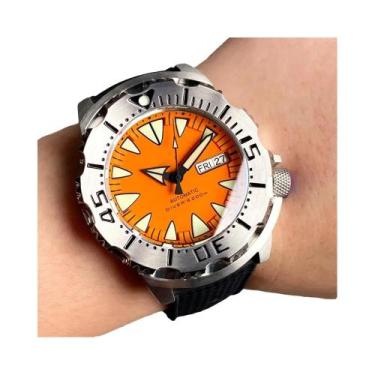 Imagem de Relógio Automático Masculino Com Mostrador Luminoso Laranja De 42mm 20