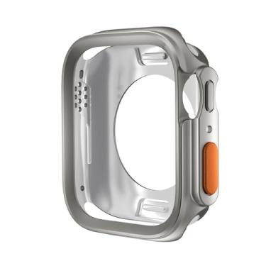 Imagem de SAAWEE Mude para Ultra Case for Apple Watch Case 45mm 44mm 41mm 40mm TPU Soft Tampa para Iwatch Series 9 8 7 6 SE 5 4 Upgrade Ultra 2 1 49mm Caixa de relógio(Titanium,45mm)