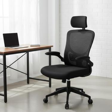 Imagem de Cadeira de Escritório Ergonômica Hyatto Flow Preta, Giratória, Malha Respirável, Estofado Mesh, Mecanismo de Elevação e Inclinação com Trava, Rodinhas Silenciosas HYATTO OFFICE