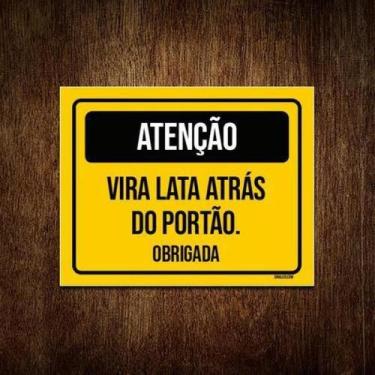 Imagem de Placa Sinalização - Atenção Vira Lata Atrás Do Portão 36X46 - Sinalizo