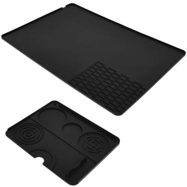 Imagem de Tapete de silicone para cafeteira, tapete de cafeteira para balcão de cozinha, tapete de barra antiderrapante grande antiderrapante resistente ao calor para máquinas de café expresso, pratos de jantar