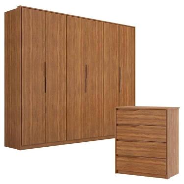 Imagem de Guarda Roupa Casal Atrice E Cômoda Atria Amêndola - Demartêz
