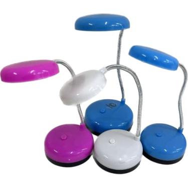 Imagem de Mini Luminária de Mesa LED com Haste Flexível, Alimentação por Pilha, Cores Sortidas, Iluminação para Leitura