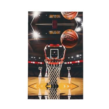 Imagem de XLLingL Toalhas de cozinha de waffle com estampa de basquete, panos de prato de microfibra, para decoração e limpeza de cozinha - 1 peça