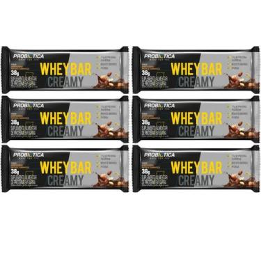 Imagem de Kit 6 Whey Bar Creamy Barra Proteica 15g De Proteína Chocolate 38g Pro