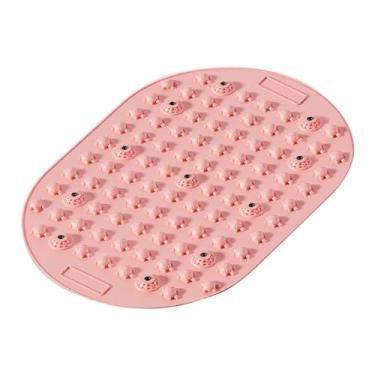 Imagem de KiBcsLic Tapete de acupressão para pontos de pressão nos pés, tapete multifuncional antiderrapante para massagem dos pés, ideal para uso interno embaixo da, Rosa