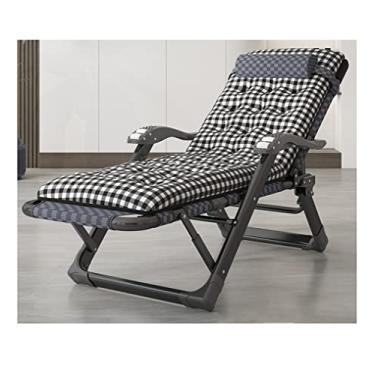 Imagem de ONDHGFBGB Cadeiras de praia para pátio ao ar livre com travesseiro e apoio de braço de massagem ajustável reclinável cadeira de gramado reclinável cadeiras de piscina para acampamento quintal moldura