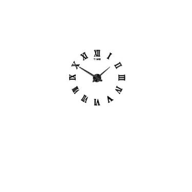 Imagem de Relógio de Parede Grande Sem Moldura DIY com Números Romanos Adesivo Espelho 3D para Decorações Casa e Escritório Decoração Artístico