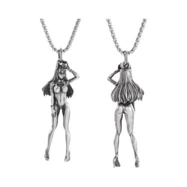 Imagem de Colar Com Pingente De Menina Mecha Em Prata Para Homens E Mulheres, Jo