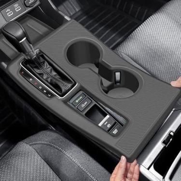 Imagem de Temmis Kit de envoltório de silicone para console central para Honda Civic 2022-2025, capa de adsorção eletrostática para Honda Civic - preto
