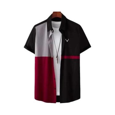 Imagem de Camisa Havaiana Masculina plus Size Com Estampa Digital 3D, Manga Curt