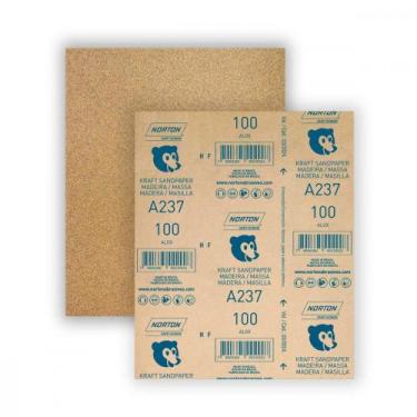 Imagem de Lixa Madeira Norton 100 A237 - Kit C/50