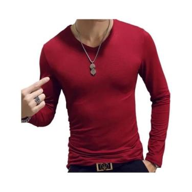 Imagem de Camiseta De Tênis Masculina De Manga Longa Slim Fit, Roupas Esportivas