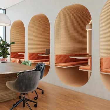 Imagem de Painel Ripado Laminado de Eva Meu Rodapé Madeto Carvalho