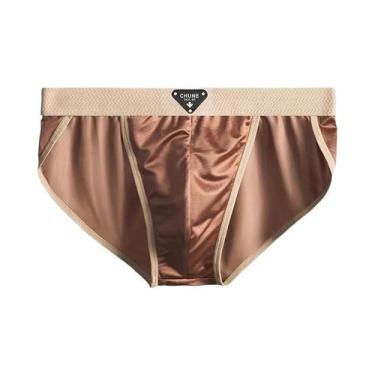 Imagem de Cuecas Masculinas De Seda Gelada Semelhante Ao Cetim, Verão, Suaves, R