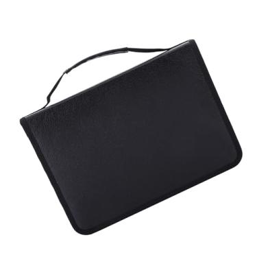 Imagem de Luqeeg Organizador da Caixa do Lápis da Arte Grande Capacidade para 150 Lápis, Saco Pena do Zíper Couro Plutônio para Artistas, Estudantes, Saco Tela (Preto)