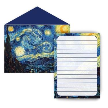 Imagem de Conjunto Envelope + Cartão - Van Gogh Noite Estrelada - ATalDa Lojinha