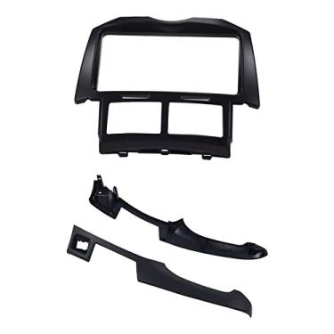 Imagem de Acouto Substituição do Painel da Moldura do CD Estéreo Rádio 2DIN da Fáscia Carro para Vitz Platz 2005-2011, Acabamento Brilhante (Preto)