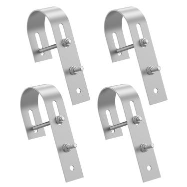 Imagem de MABCIRY 4 peças de ganchos de montagem de painel solar, ganchos de montagem de estação de energia de aço inoxidável 304 acessórios, ganchos de módulo fotovoltaico universal para varanda de telhado