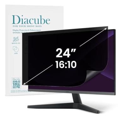 Imagem de DIACUBE Filtro de tela de privacidade de computador de 24 polegadas para monitores de LED widescreen com proporção de 16:10 - compatível com monitores curvos - proteção para os olhos | Anti-UV |