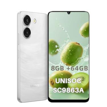Imagem de Celular UMIDIGI Note 90A 8(4+4) GB+64GB, Bateria 5000mAh, Câmera Dupla 13MP+2MP, Tela HD+ 1600x720, Android 14 Go Edition (Branco)