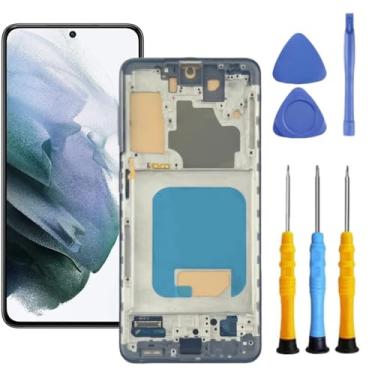 Imagem de ZTOOYO Substituição de tela para Samsung Galaxy S21 com moldura para Samsung S21 kit de substituição de tela SM-G991u1 G991w G991a para Samsung S21 Display LCD digitalizador Touch Screen Assembly com