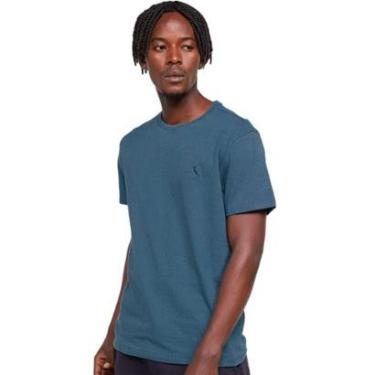 Imagem de Camiseta Reserva Masculina Piquet Regular Azul Petróleo-Masculino