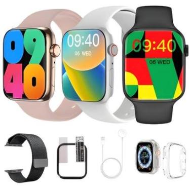 Imagem de Smart Watch Mini W59 Relogio Pequeno Tela 41mm C/2 Pulseiras Acessorios Nfc Gps Induçao Lançamento-Unissex