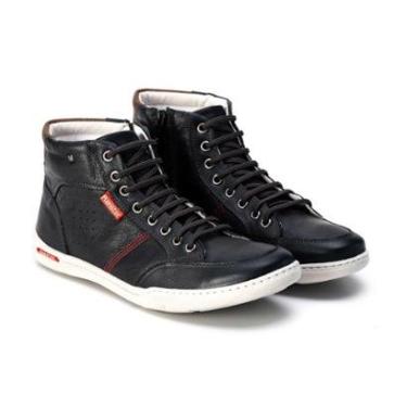 Imagem de Sapatênis Masculino Cano Alto Ranster Comfort em Couro Legítimo com Palmilha em Gel-Masculino