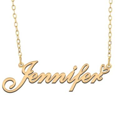 Imagem de A168A Colar com nome personalizado personalizado banhado nome colar para mãe filha amizade mulheres dia dos namorados Natal aniversário ano novo, Metal, Sem Pedra Preciosa Não aplicável