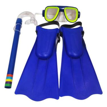 Imagem de Kit Para Mergulho Completo Infantil Com Máscara Snorkel E Pé De Pato P