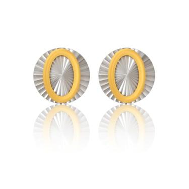 Imagem de JINHUI Brincos de argola banhados a ouro 18K para mulheres, prata esterlina 925, brincos de zircônia cúbica, elegante, conjunto interno, brincos de argola de pedra CZ joias femininas, extra, Prata