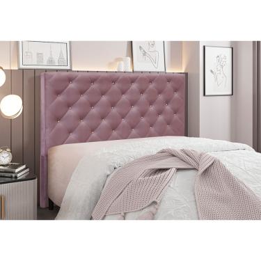 Imagem de Cabeceira Cama Box Queen 160 cm Tania Veludo Uva S04 - D'Rossi