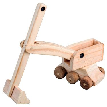 Imagem de Máquina de Construção Escavadeira - Madeira - B031 - Olly Toys