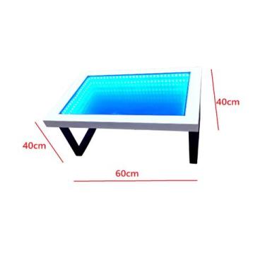 Imagem de Mesa De Centro Infinyt Espelhada C60 X A 30 X L 40 - Dylon moveis