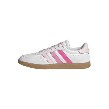 Imagem de adidas Tênis feminino Breaknet Sleek, Branco/Rosa Claro/Rosa Bliss, 35