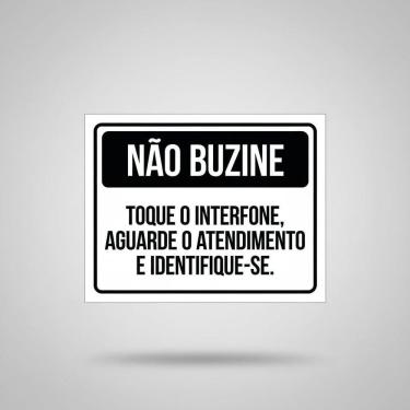 Imagem de Placa Acm Não Buzine Interfone Aguarde Atendimento 18X23