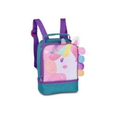 Imagem de Lancheira Escolar Infantil Unicórnio Bolsa Térmica Meninas-Feminino