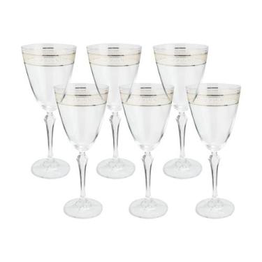 Imagem de Jogo de Taças para Água Bohemia Brocade Decorada Cristal Ecológico 350
