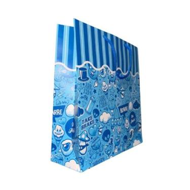 Imagem de Kit 12 Sacolas Reforçadas Tamanho Médio 22x24x7,5 para Presente Embala