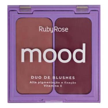 Imagem de Duo blush mood coral crush e rich rouge b8701 rubyrose - RUBY ROSE