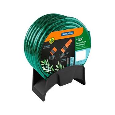 Imagem de Mangueira Tramontina Flex 20m PVC com Suporte Fixo - Verde
