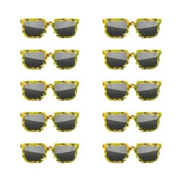 Imagem de Óculos De Gamer Pixel 8-Bit (Pacote Com 10) - Armação De Plástico, Ócu